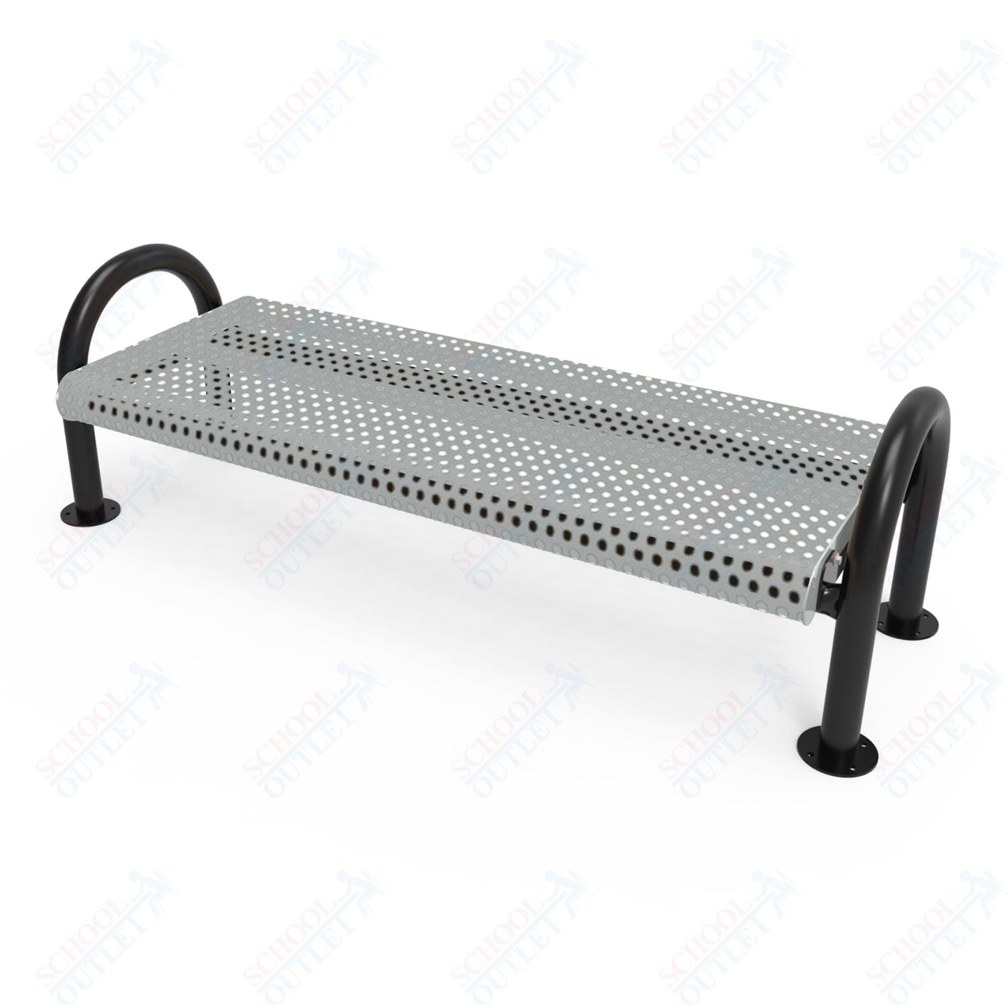 MyTcoat - Outdoor Bench without Back - Surface Mount 6' L (MYT - BMD06 - 60) - SchoolOutlet