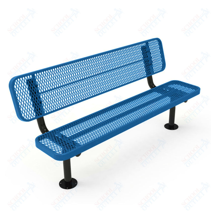 MyTcoat - Player's Outdoor Bench with Back - Surface Mount 8' L (MYT - BPY08 - 32) - SchoolOutlet