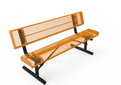 MyTcoat - Rolled Edges Outdoor Portable Bench with Back 4' L (MYT-BRE04-18)
