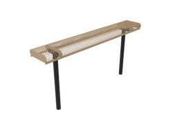 MyTcoat - Rolled Edges Outdoor Bench without Back 4' L - Inground Mount (MYT-BRE04-22)