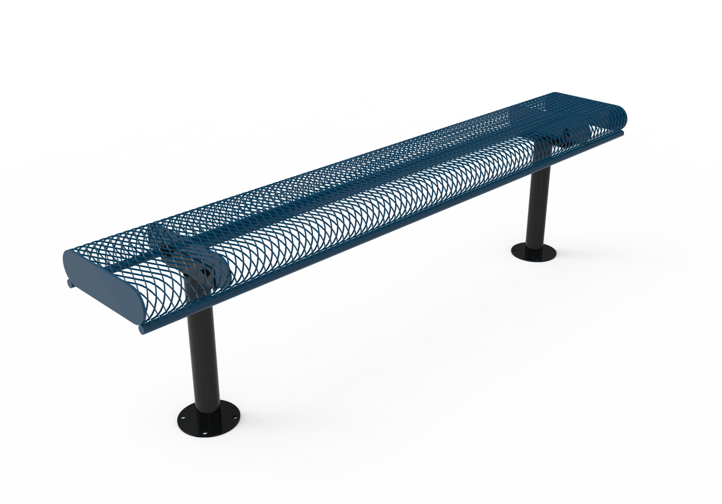 MyTcoat - Rolled Edges Outdoor Bench without Back 4' L - Surface Mount (MYT-BRE04-23) - SchoolOutlet