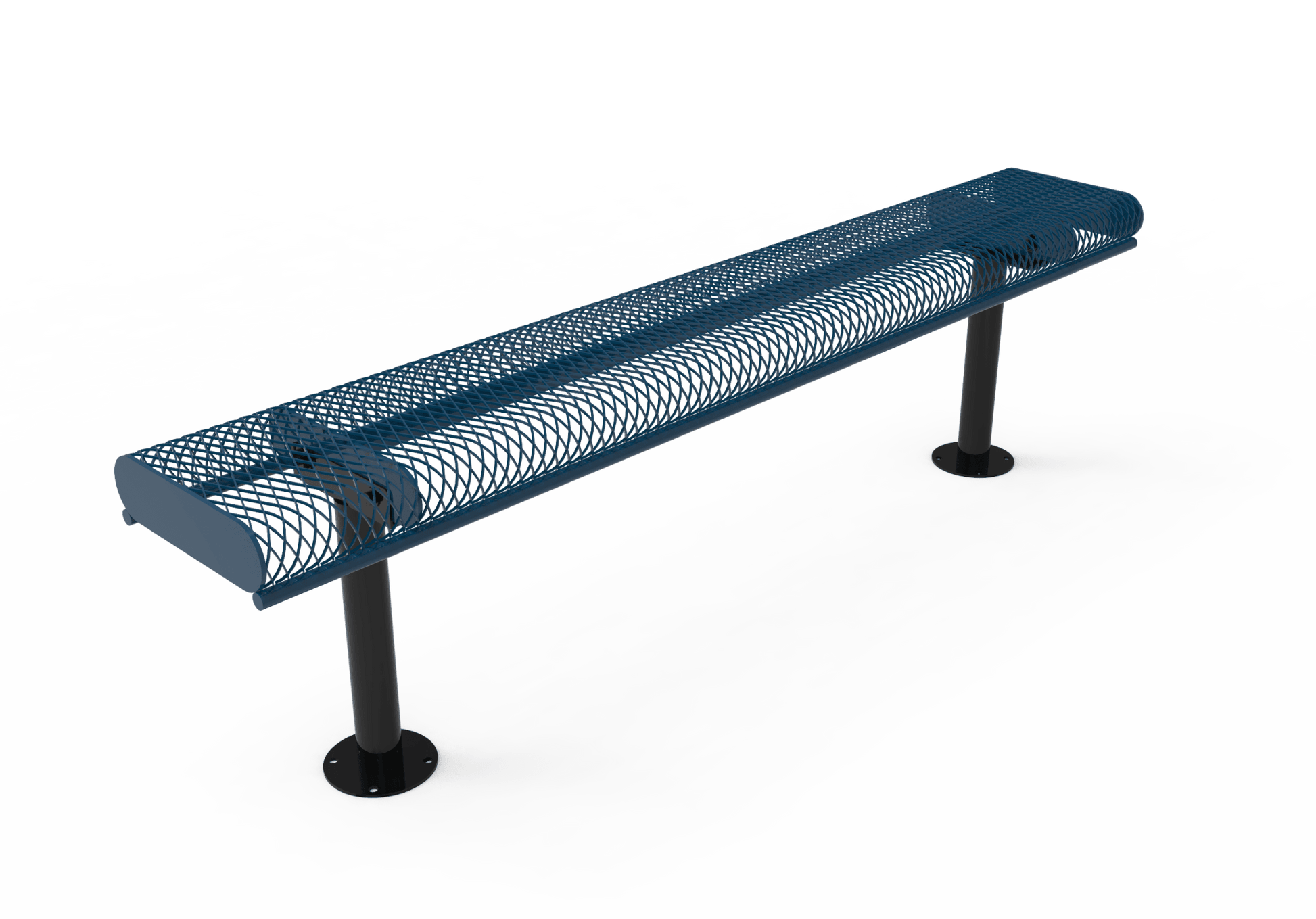 MyTcoat - Rolled Edges Outdoor Bench without Back 4' L - Surface Mount (MYT-BRE04-23) - SchoolOutlet