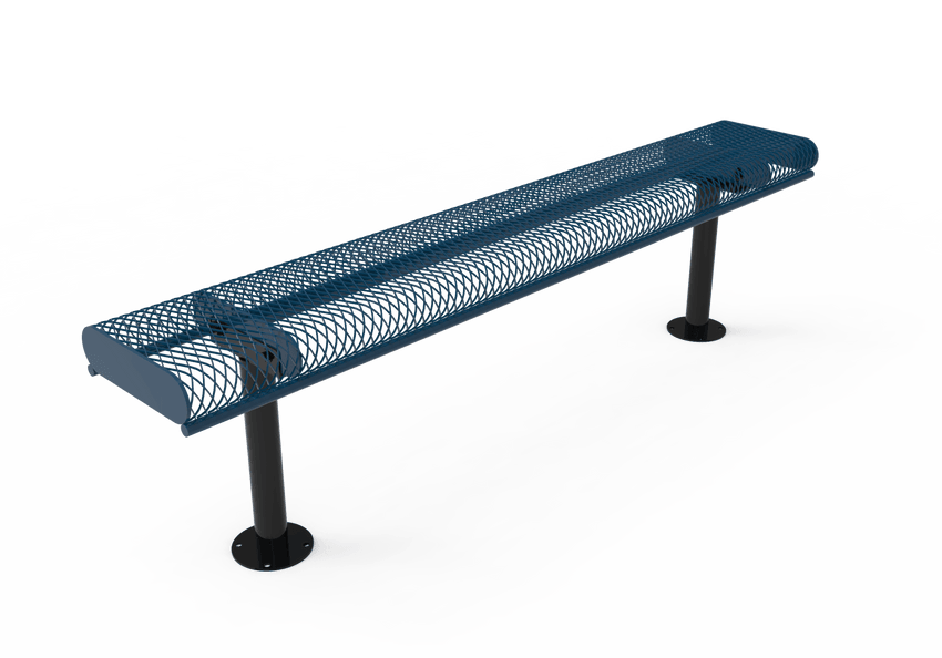 MyTcoat - Rolled Edges Outdoor Bench without Back 6' L - Surface Mount (MYT-BRE06-23) - SchoolOutlet