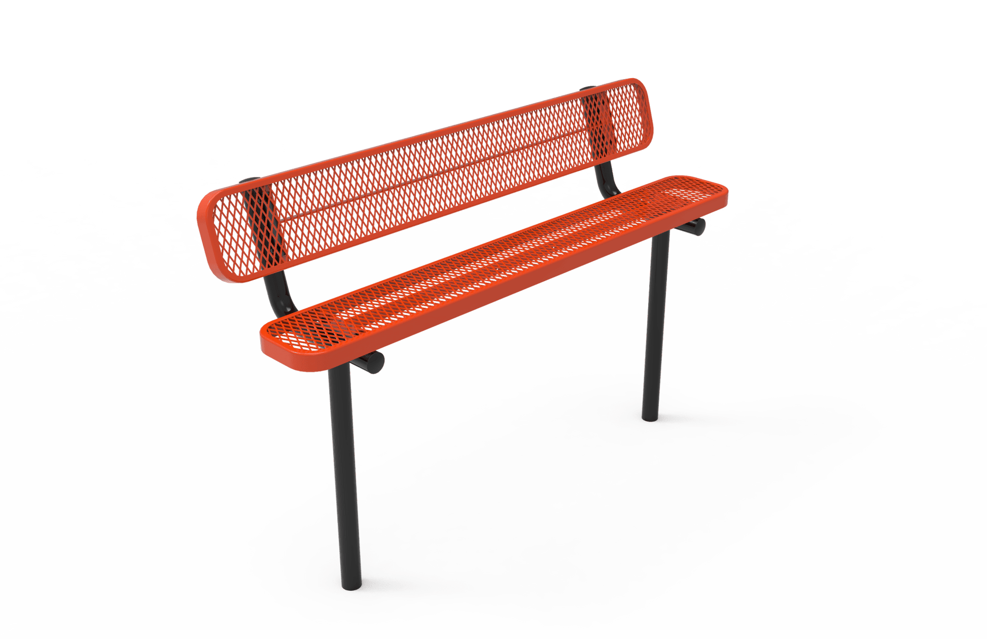 MyTcoat - Standard Outdoor Bench with Back - Inground Mount 4' L (MYT-BRT04-19) - SchoolOutlet