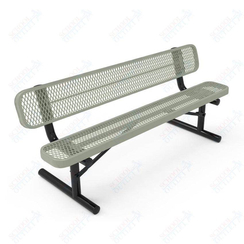 MyTcoat - Standard Portable Outdoor Bench with Back 6' L (MYT - BRT06 - 18) - SchoolOutlet