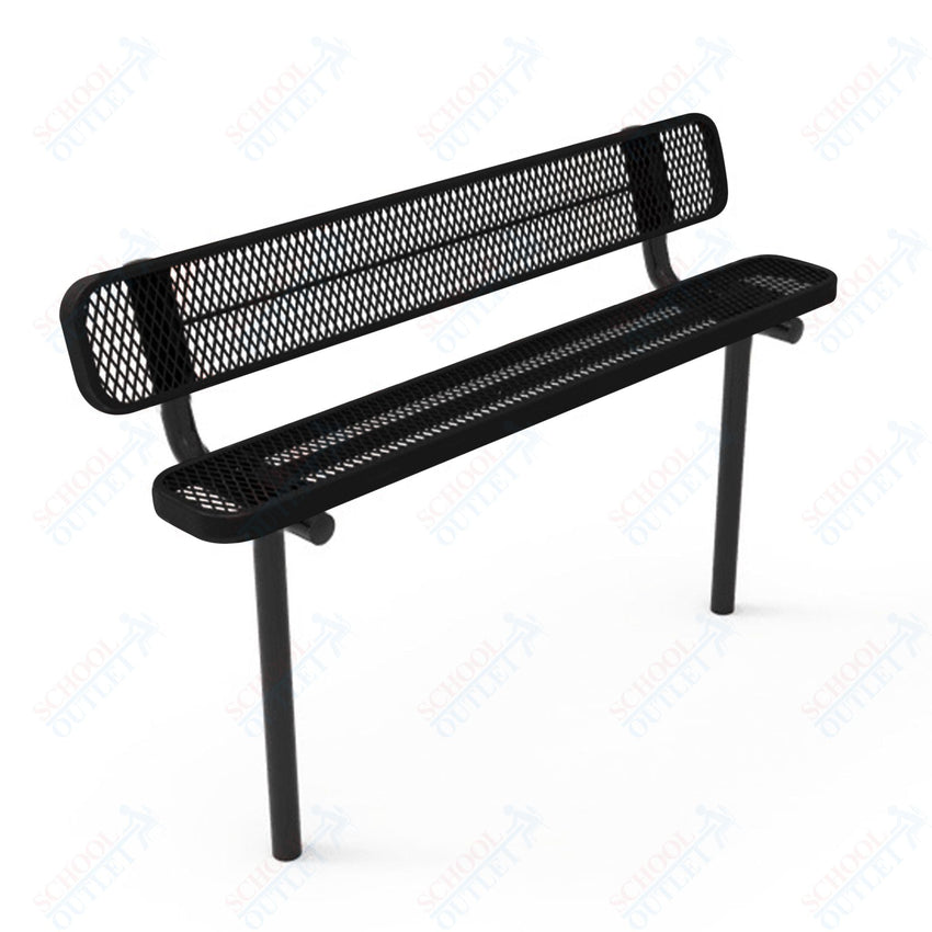 MyTcoat - Standard Outdoor Bench with Back - Inground Mount 6' L (MYT - BRT06 - 19) - SchoolOutlet