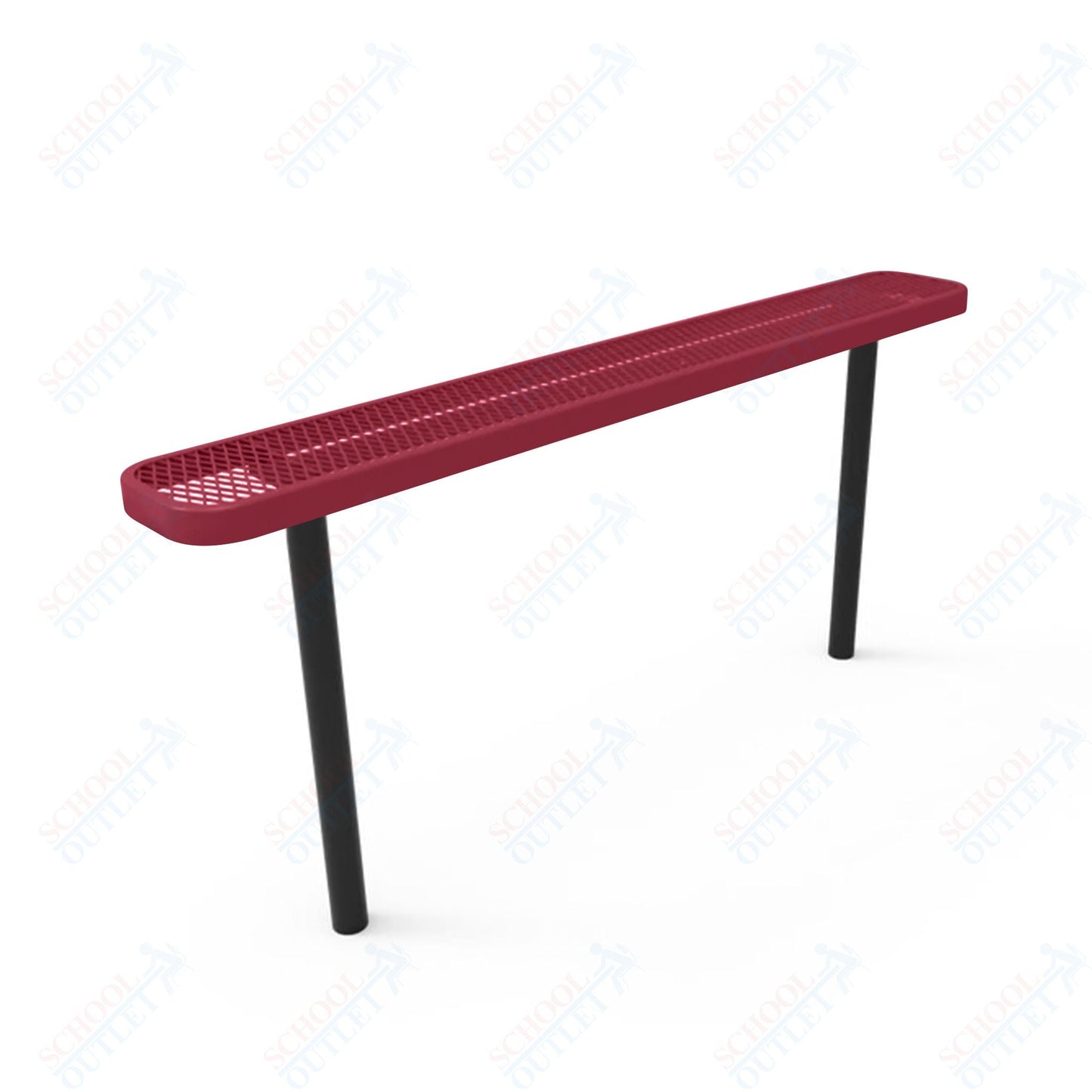 MyTcoat - Standard Outdoor Bench with Back - Inground Mount 6' L (MYT - BRT06 - 22) - SchoolOutlet