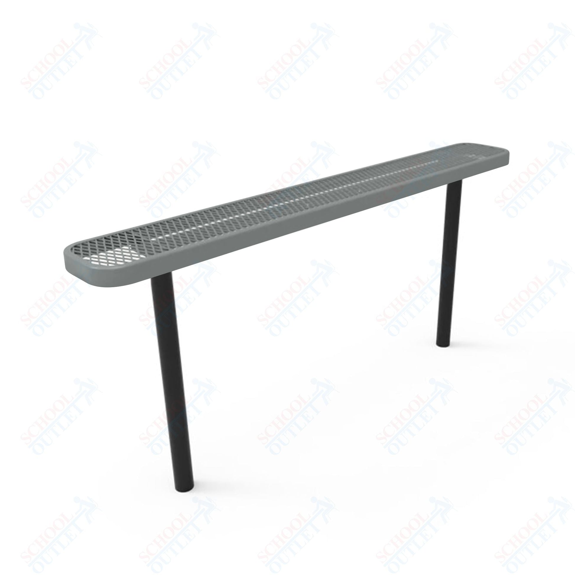 MyTcoat - Standard Outdoor Bench with Back - Inground Mount 6' L (MYT - BRT06 - 22) - SchoolOutlet