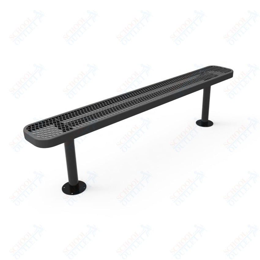 MyTcoat - Standard Outdoor Bench with Back - Surface Mount 6' L (MYT - BRT06 - 23) - SchoolOutlet