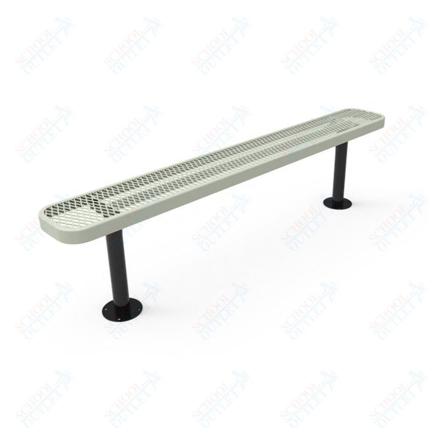 MyTcoat - Standard Outdoor Bench with Back - Surface Mount 6' L (MYT - BRT06 - 23) - SchoolOutlet