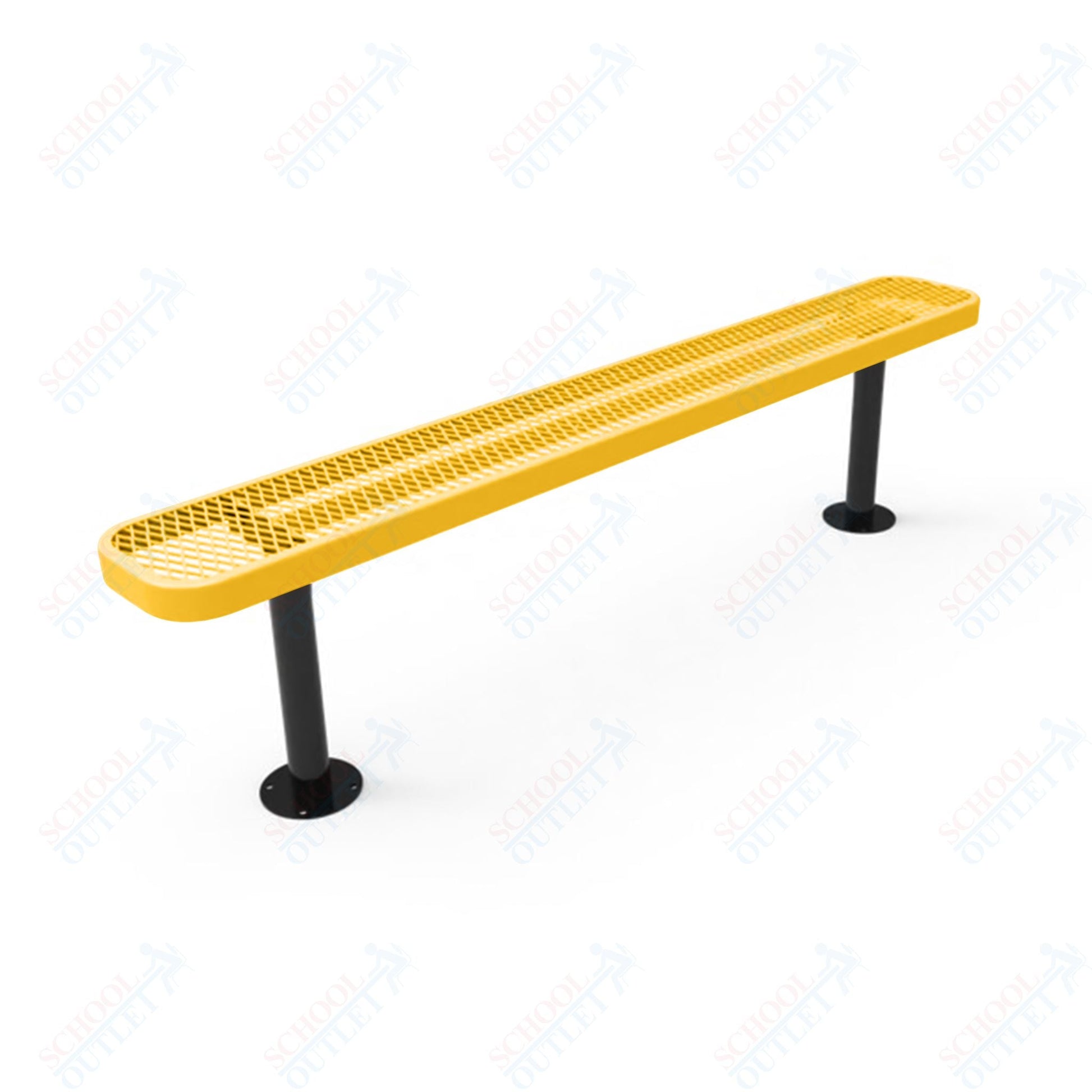 MyTcoat - Standard Outdoor Bench with Back - Surface Mount 6' L (MYT - BRT06 - 23) - SchoolOutlet