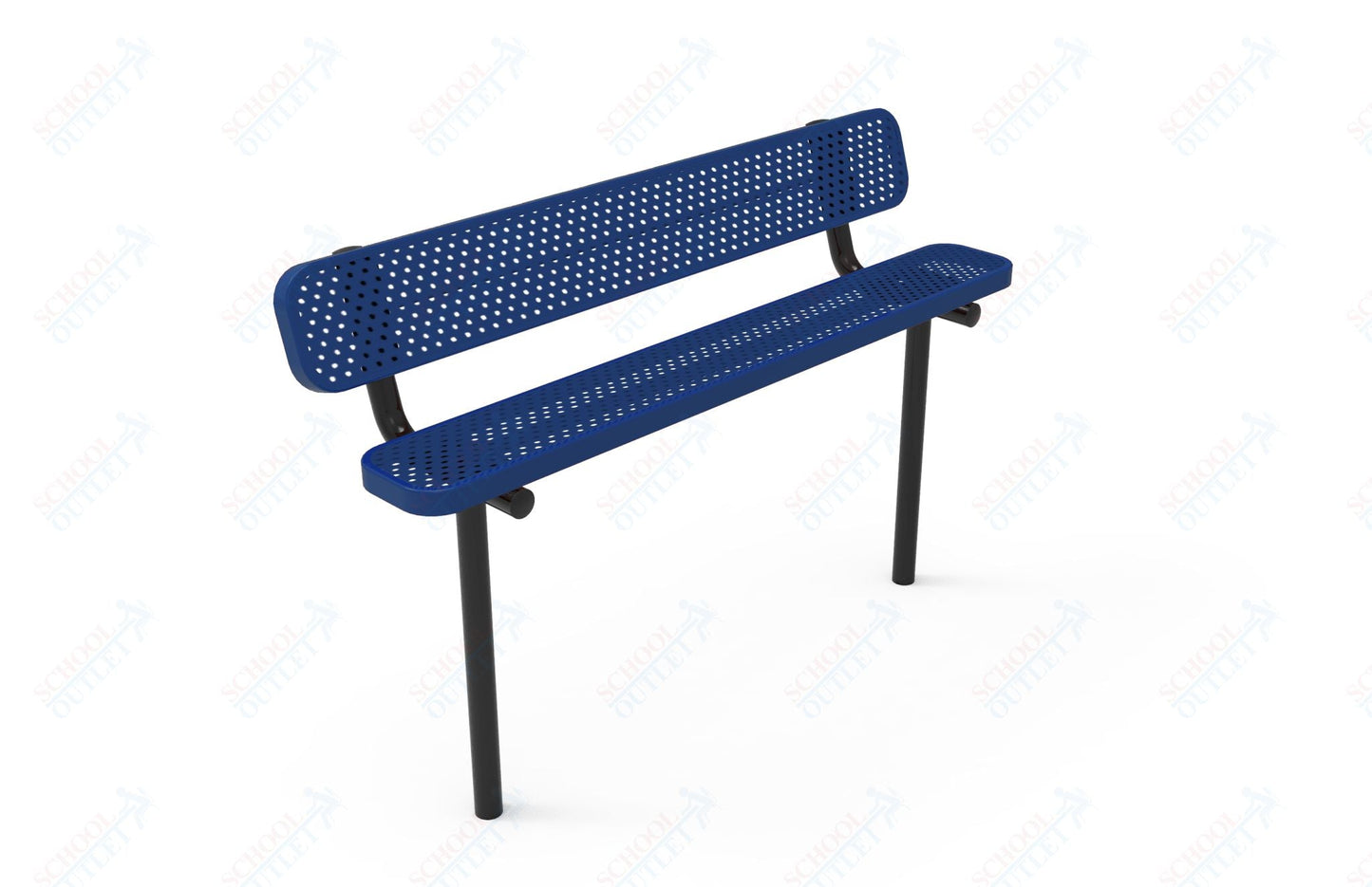 MyTcoat - Standard Outdoor Bench with Back - Inground Mount 6' L (MYT - BRT06 - 19) - SchoolOutlet