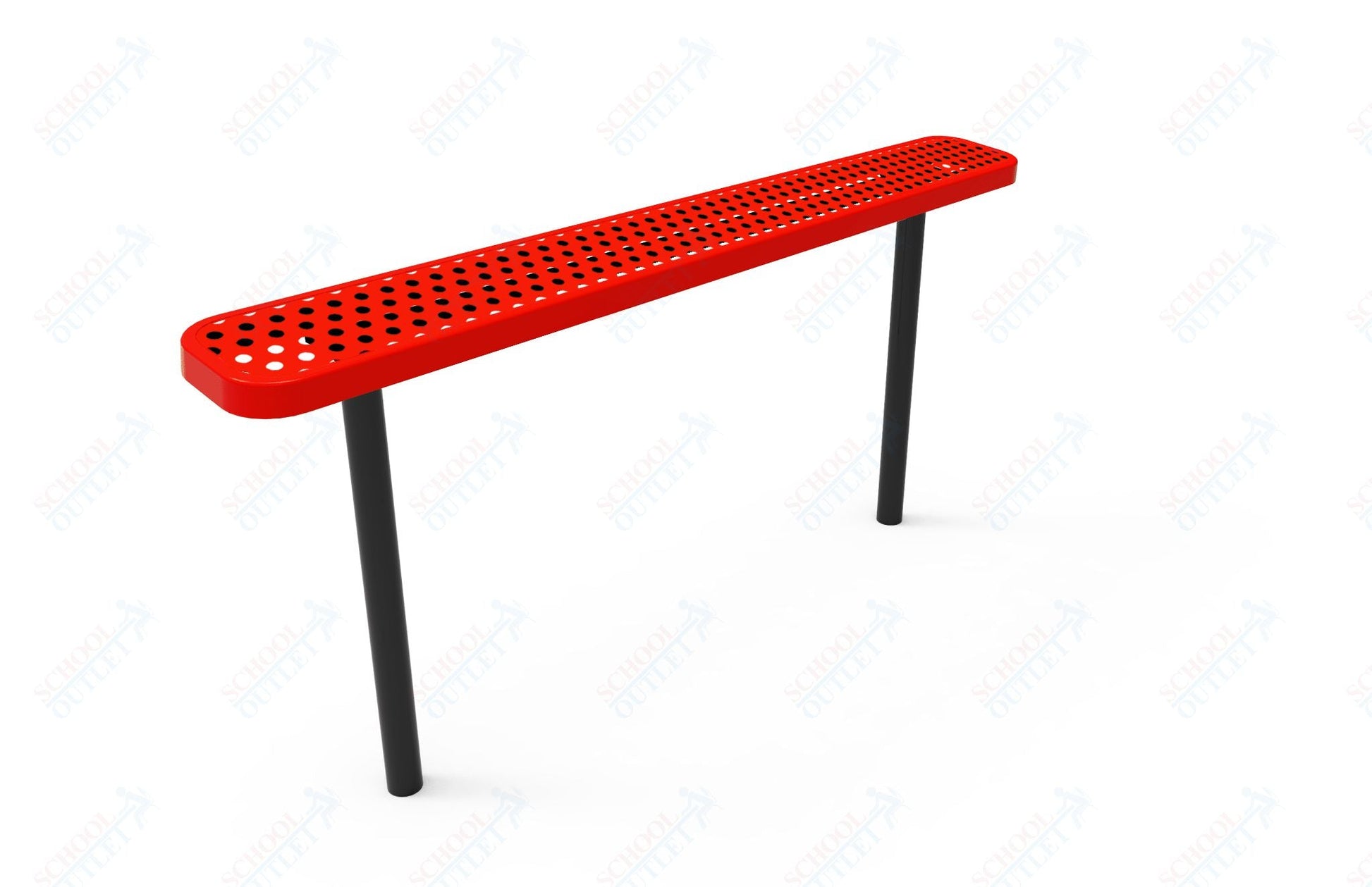 MyTcoat - Standard Outdoor Bench with Back - Inground Mount 6' L (MYT - BRT06 - 22) - SchoolOutlet