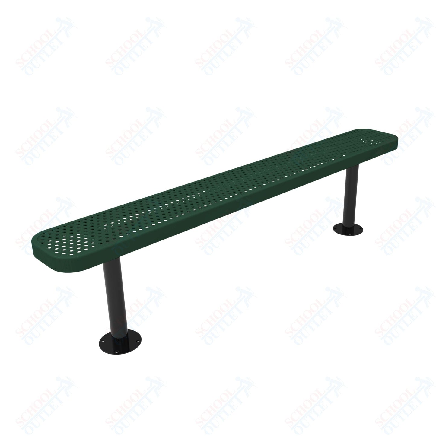 MyTcoat - Standard Outdoor Bench with Back - Surface Mount 6' L (MYT - BRT06 - 23) - SchoolOutlet