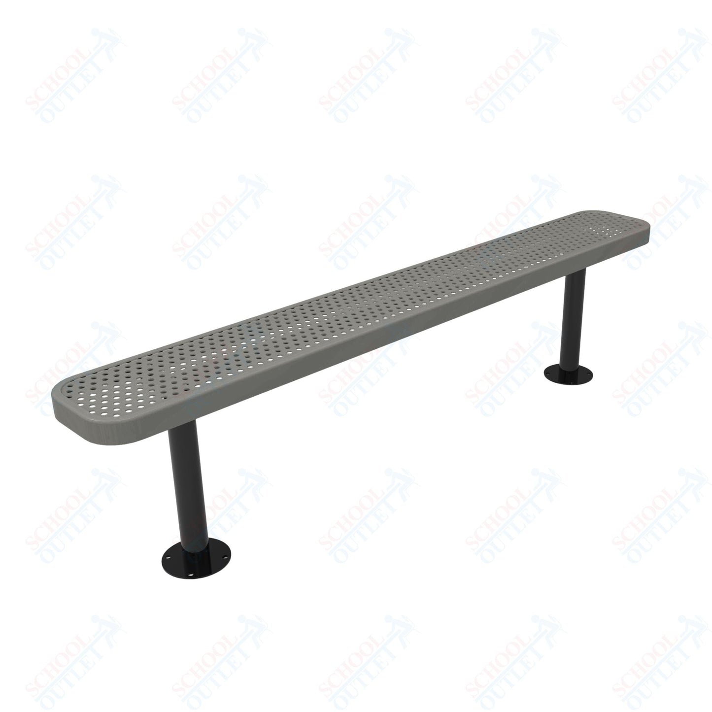 MyTcoat - Standard Outdoor Bench with Back - Surface Mount 6' L (MYT - BRT06 - 23) - SchoolOutlet