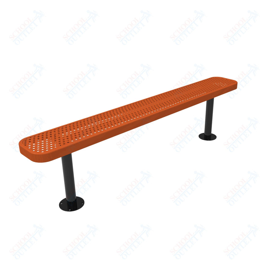 MyTcoat - Standard Outdoor Bench with Back - Surface Mount 6' L (MYT - BRT06 - 23) - SchoolOutlet