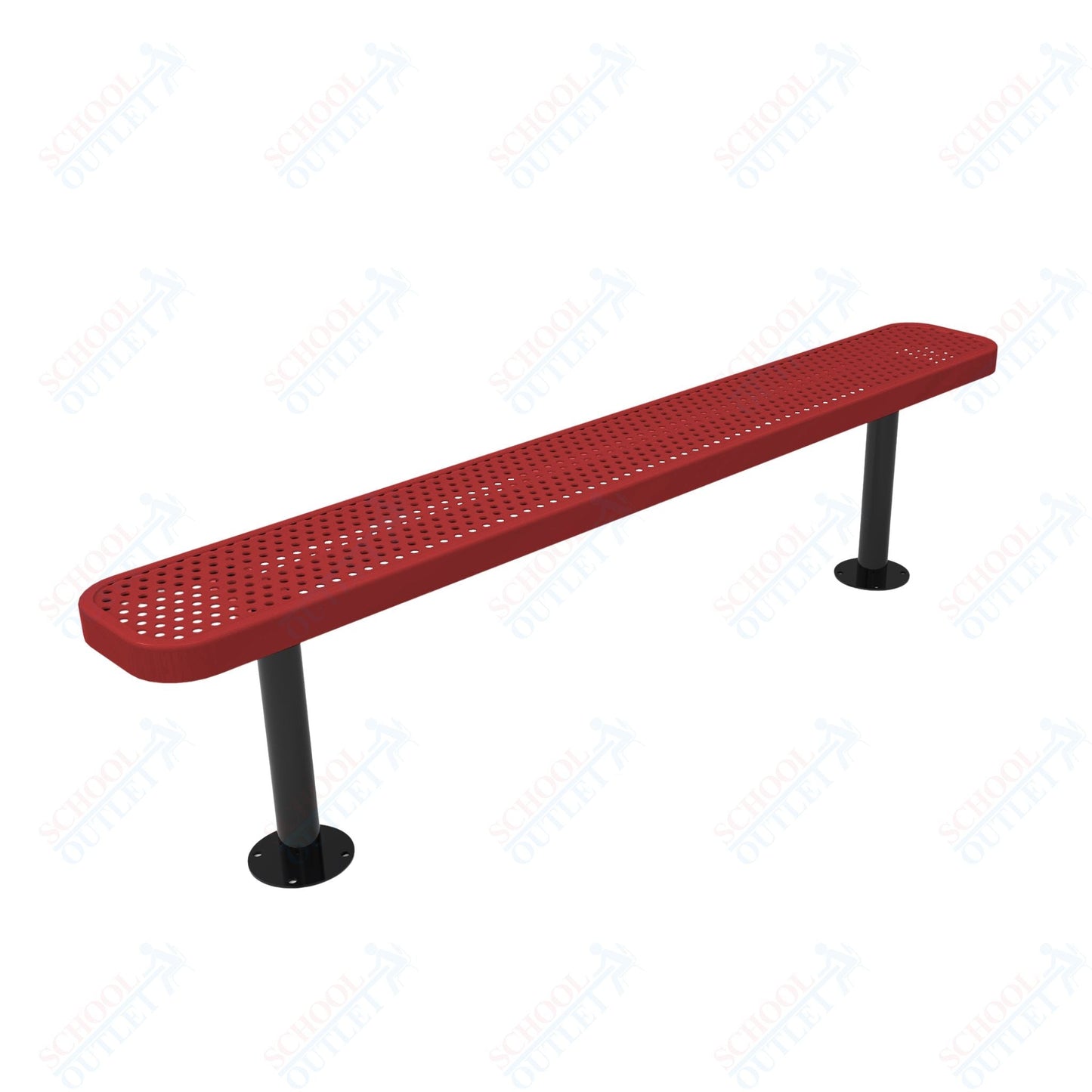 MyTcoat - Standard Outdoor Bench with Back - Surface Mount 6' L (MYT - BRT06 - 23) - SchoolOutlet