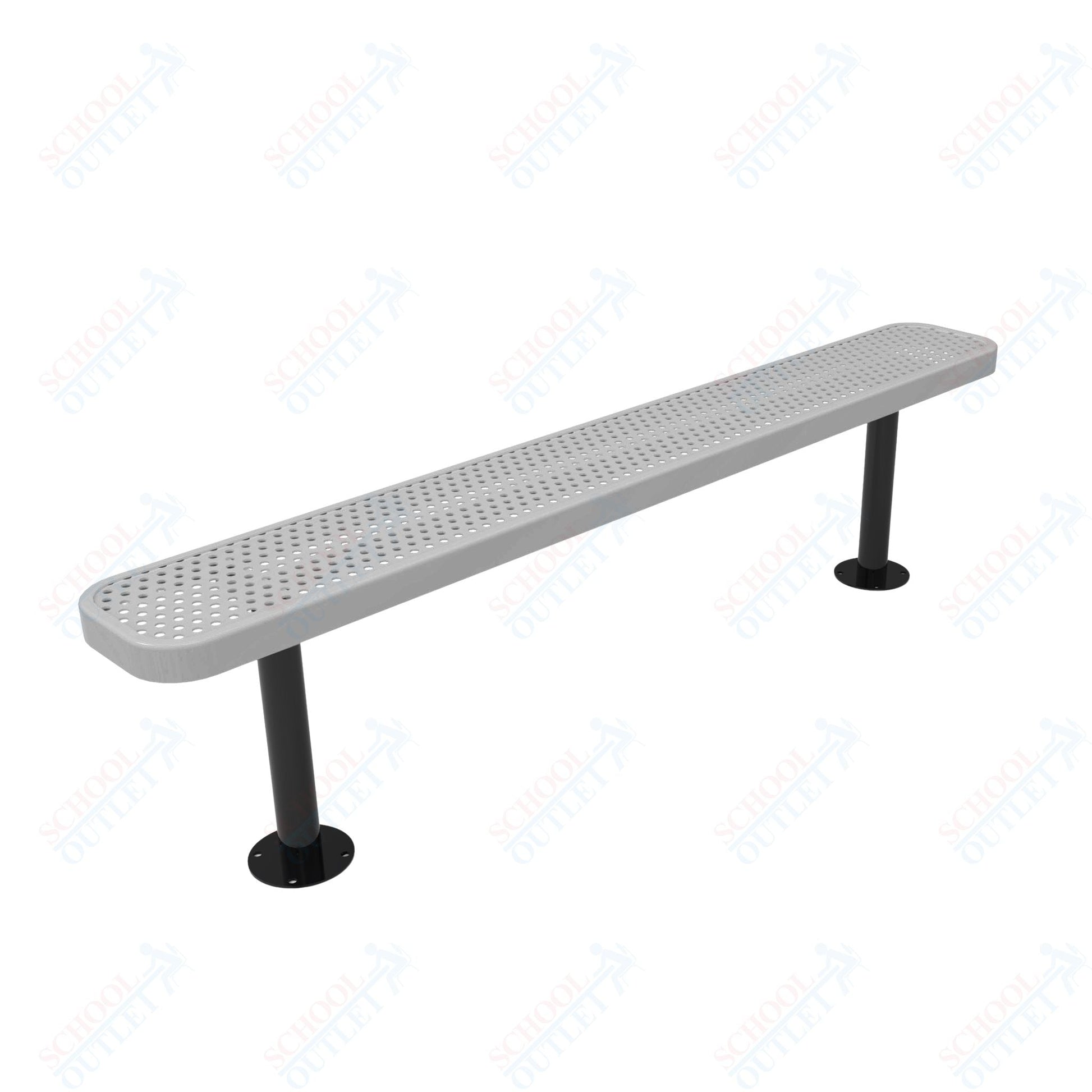 MyTcoat - Standard Outdoor Bench with Back - Surface Mount 6' L (MYT - BRT06 - 23) - SchoolOutlet