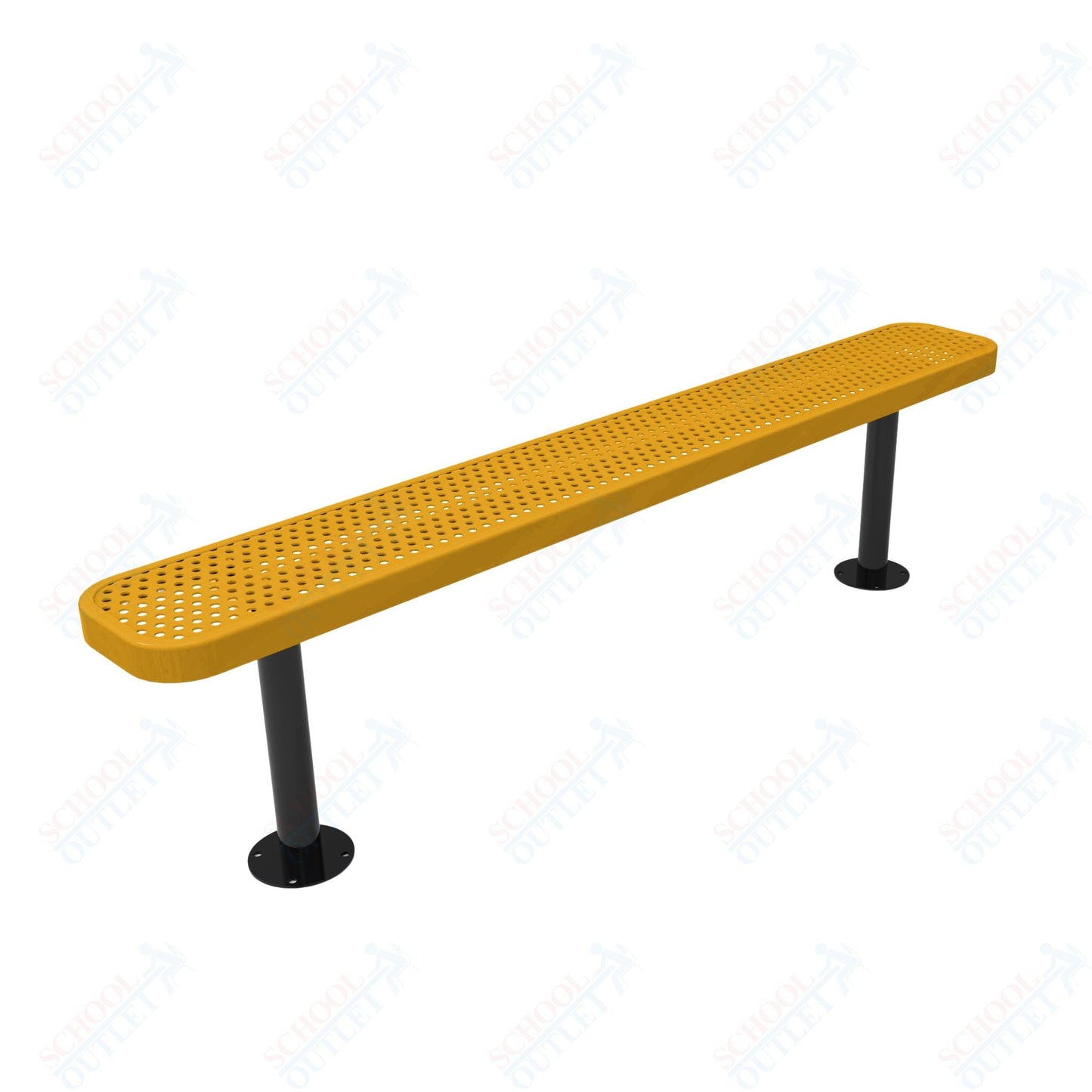 MyTcoat - Standard Outdoor Bench with Back - Surface Mount 6' L (MYT - BRT06 - 23) - SchoolOutlet