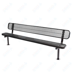 MyTcoat - Standard Outdoor Bench with Back - Surface Mount 8' L (MYT-BRT08-20)