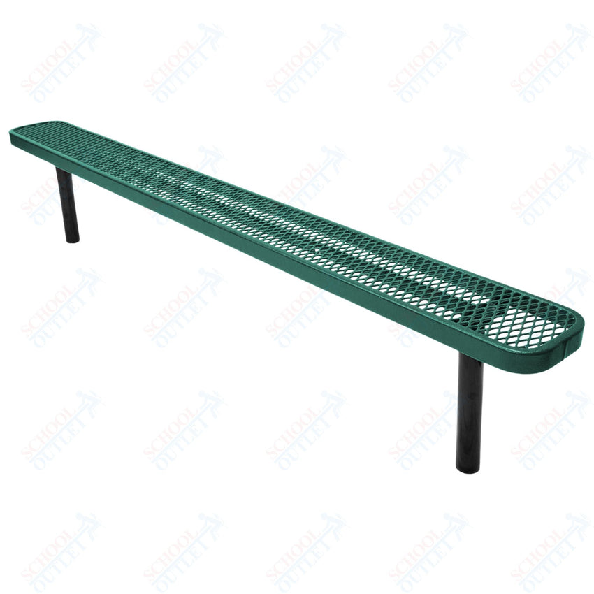 MyTcoat - Standard Outdoor Bench with Back - Inground Mount 8' L (MYT - BRT08 - 22) - SchoolOutlet