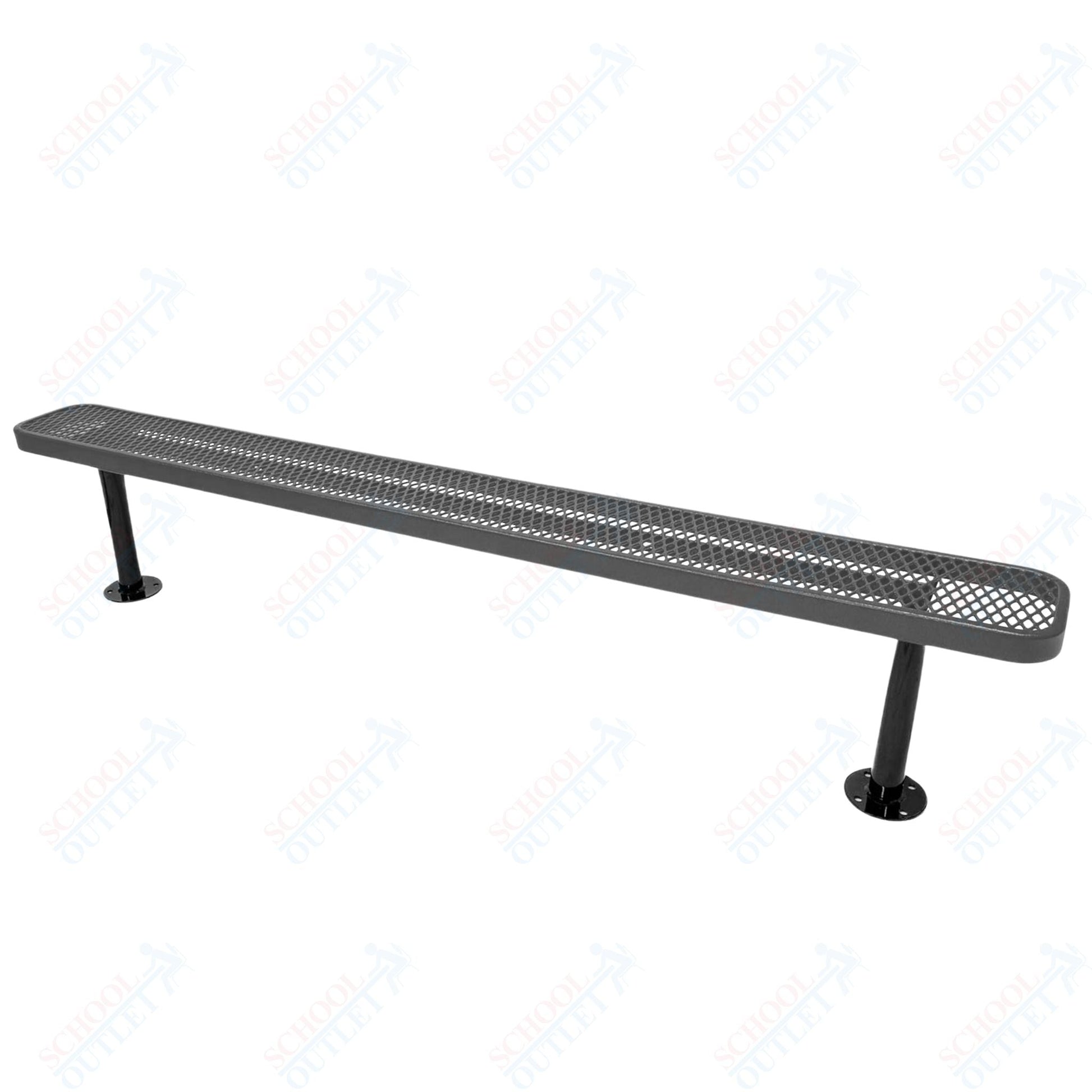 MyTcoat - Standard Outdoor Bench with Back - Surface Mount 8' L (MYT - BRT08 - 23) - SchoolOutlet