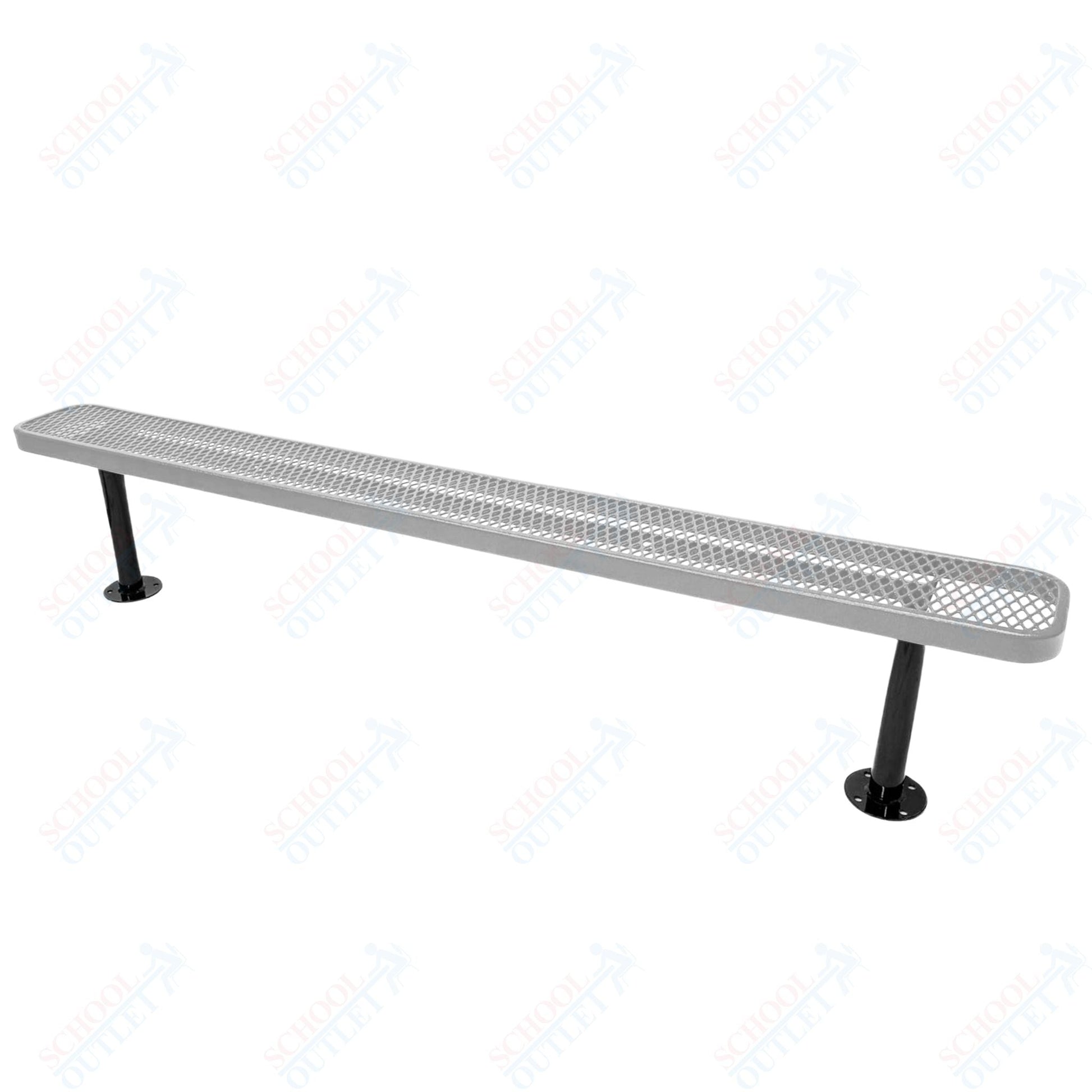 MyTcoat - Standard Outdoor Bench with Back - Surface Mount 8' L (MYT - BRT08 - 23) - SchoolOutlet