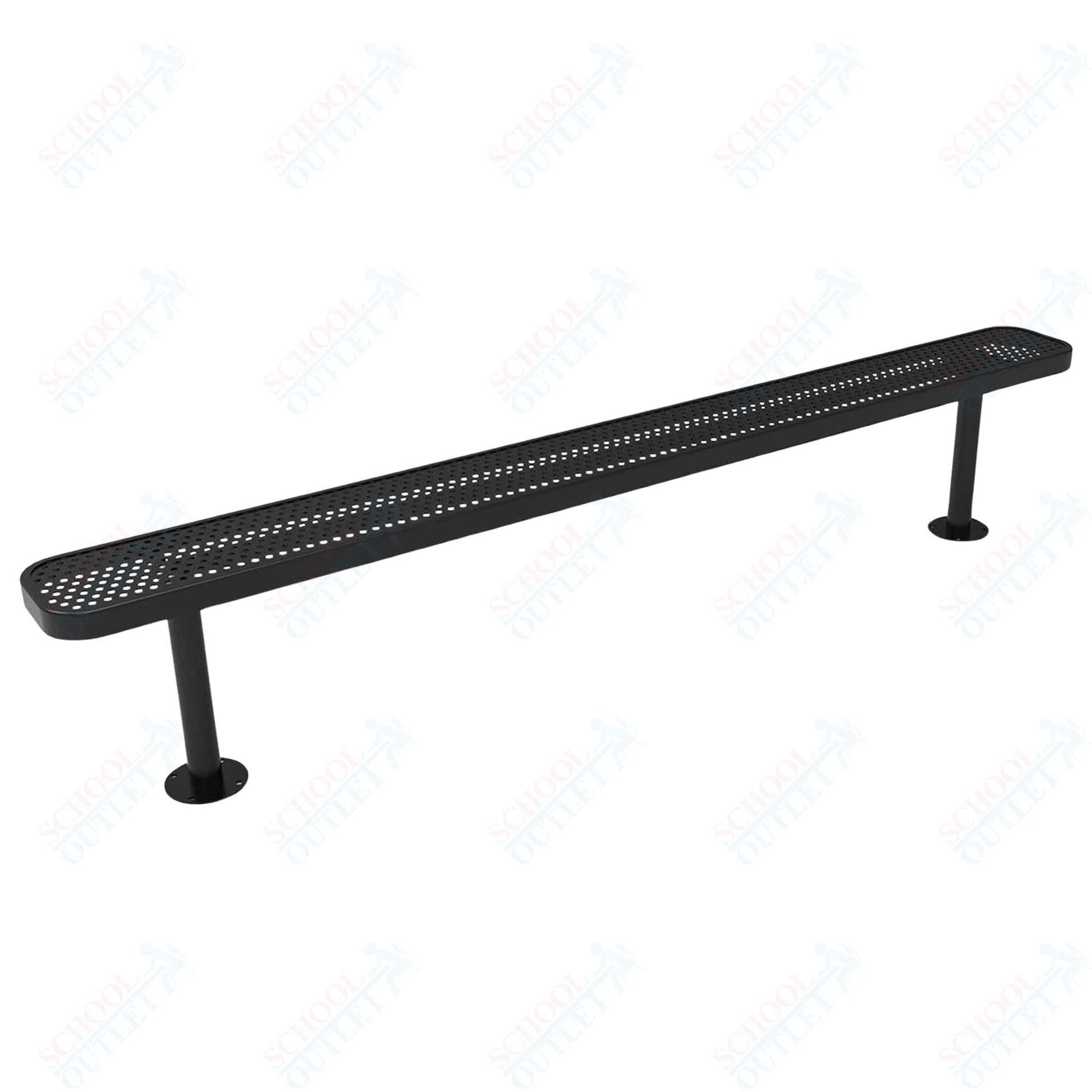 MyTcoat - Standard Outdoor Bench with Back - Surface Mount 8' L (MYT - BRT08 - 23) - SchoolOutlet