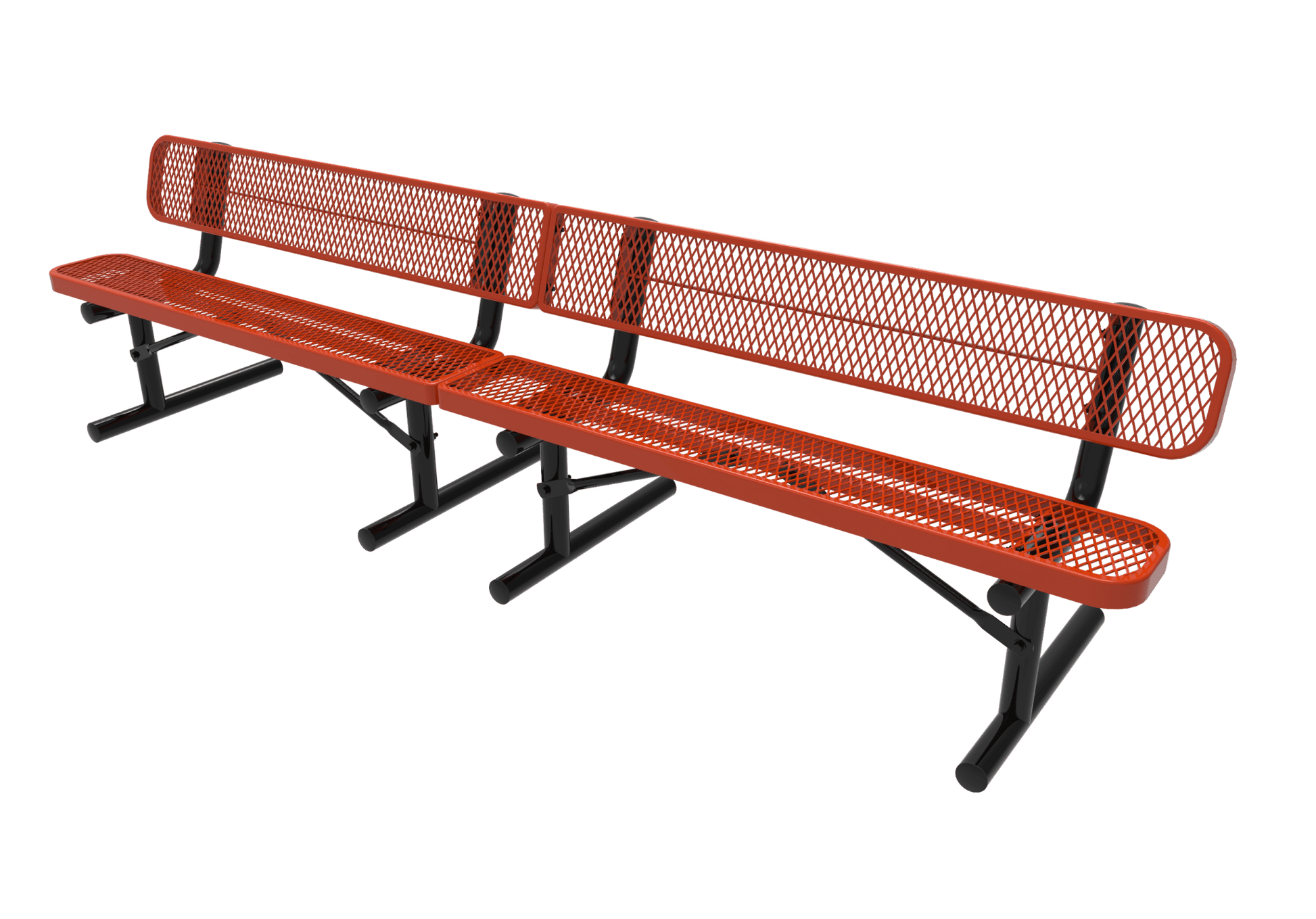 MyTcoat - Standard Portable Outdoor Bench with Back 10' L (MYT-BRT10-18) - SchoolOutlet