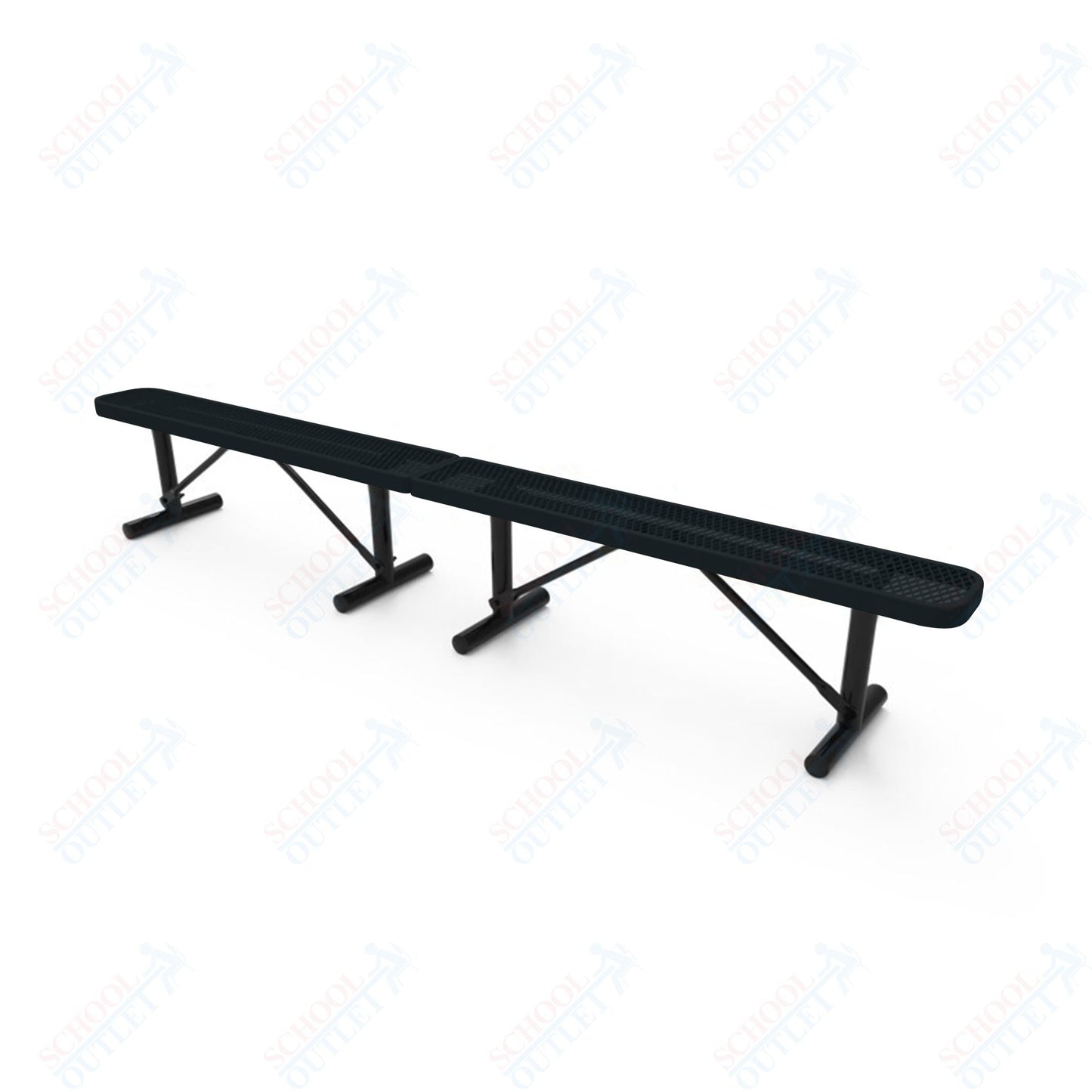 MyTcoat - Standard Portable Outdoor Bench with Back 10' L (MYT - BRT10 - 21) - SchoolOutlet