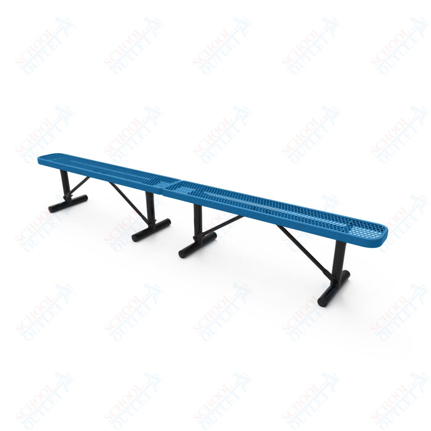 MyTcoat - Standard Portable Outdoor Bench with Back 10' L (MYT - BRT10 - 21) - SchoolOutlet