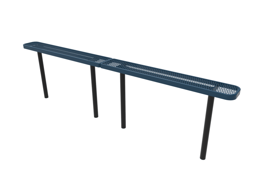 MyTcoat - Standard Outdoor Bench with Back - Inground Mount 10' L (MYT-BRT10-22) - SchoolOutlet