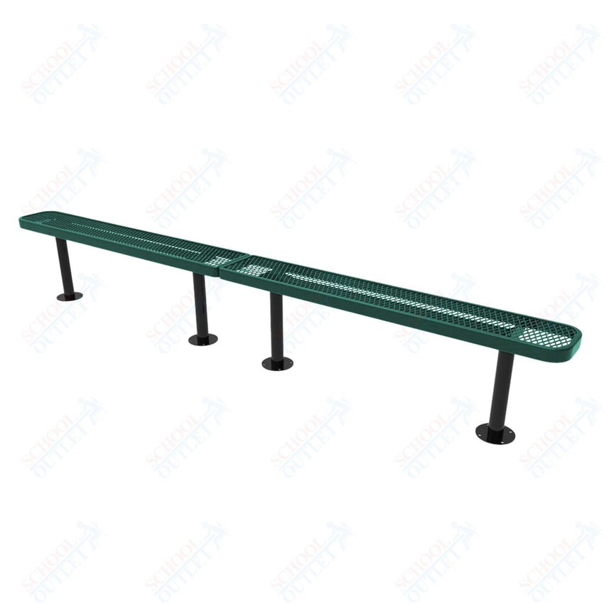 MyTcoat - Standard Outdoor Bench with Back - Surface Mount 10' L (MYT - BRT10 - 23) - SchoolOutlet