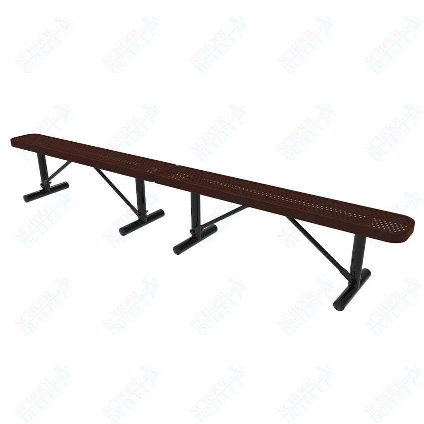 MyTcoat - Standard Portable Outdoor Bench with Back 10' L (MYT - BRT10 - 21) - SchoolOutlet