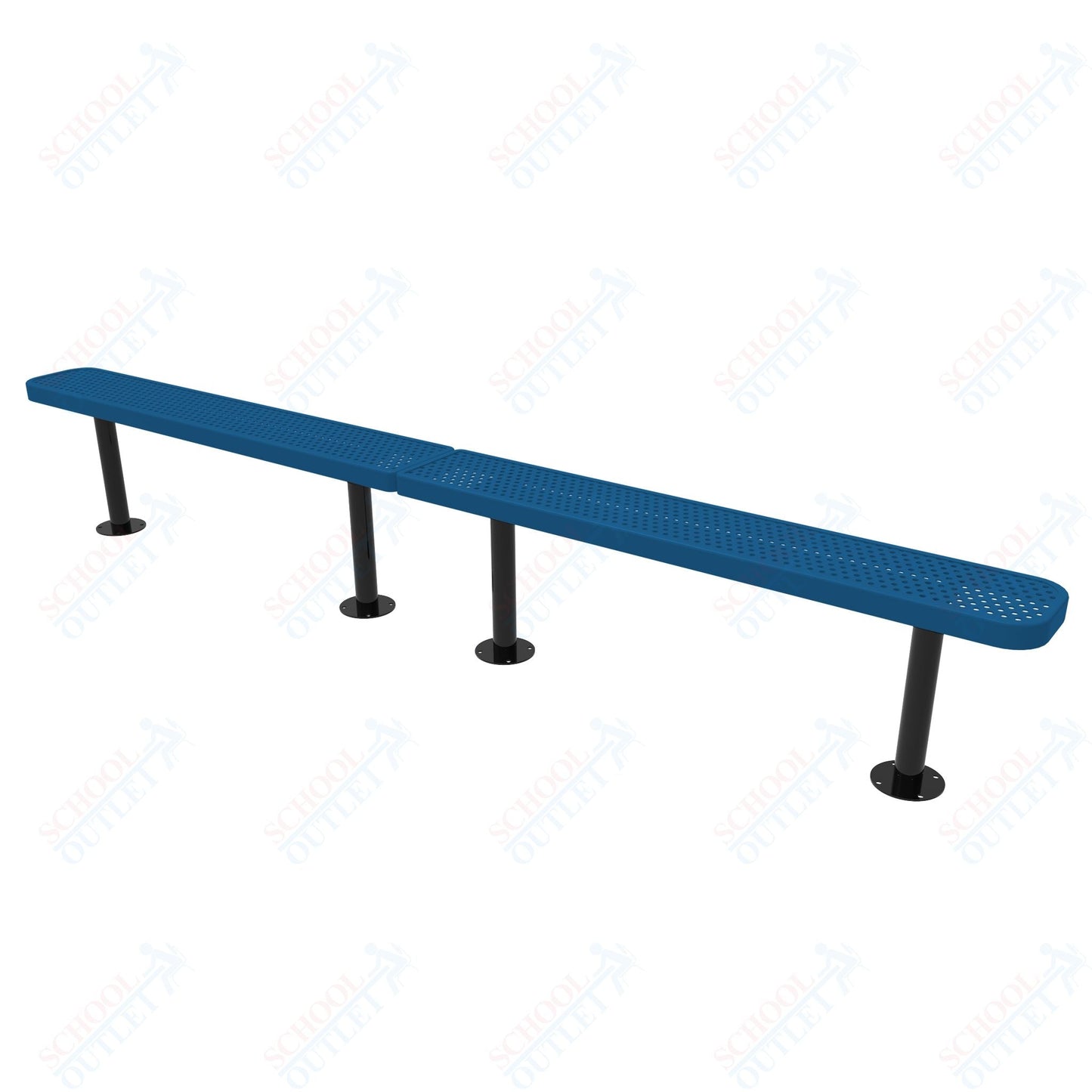 MyTcoat - Standard Outdoor Bench with Back - Surface Mount 10' L (MYT - BRT10 - 23) - SchoolOutlet