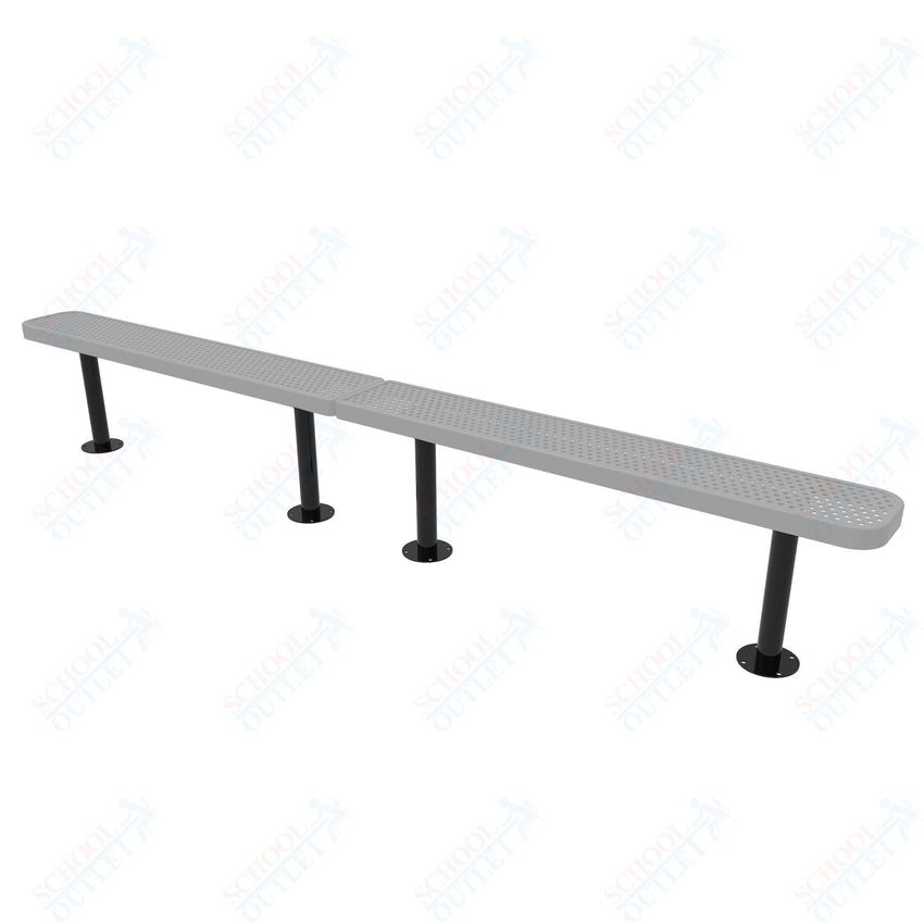 MyTcoat - Standard Outdoor Bench with Back - Surface Mount 10' L (MYT - BRT10 - 23) - SchoolOutlet