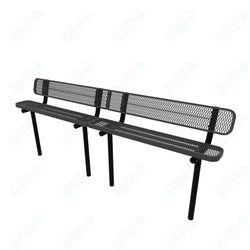 MyTcoat - Standard Outdoor Bench with Back - Inground Mount 15' L (MYT-BRT15-19)