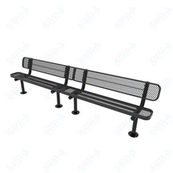 MyTcoat - Standard Outdoor Bench with Back - Surface Mount 15' L (MYT-BRT15-20)