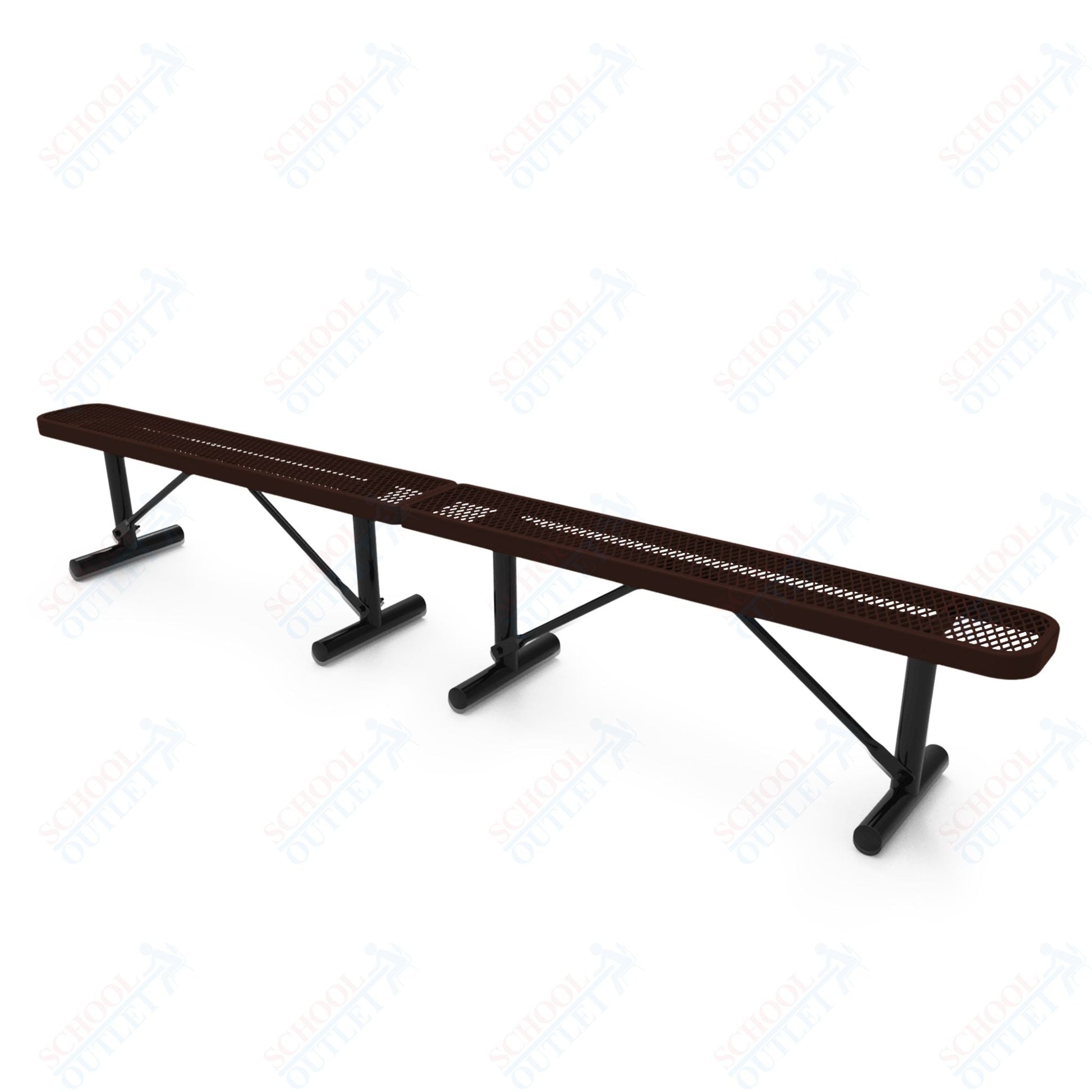 MyTcoat - Standard Portable Outdoor Bench with Back 15' L (MYT - BRT15 - 21) - SchoolOutlet