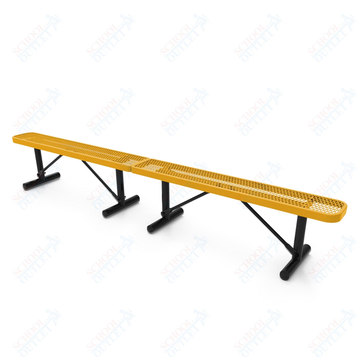 MyTcoat - Standard Portable Outdoor Bench with Back 15' L (MYT - BRT15 - 21) - SchoolOutlet