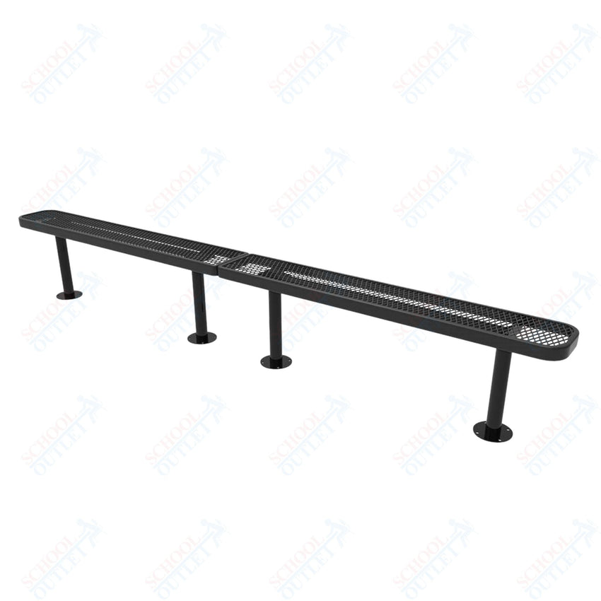 MyTcoat - Standard Outdoor Bench with Back - Surface Mount 15' L (MYT - BRT15 - 23) - SchoolOutlet