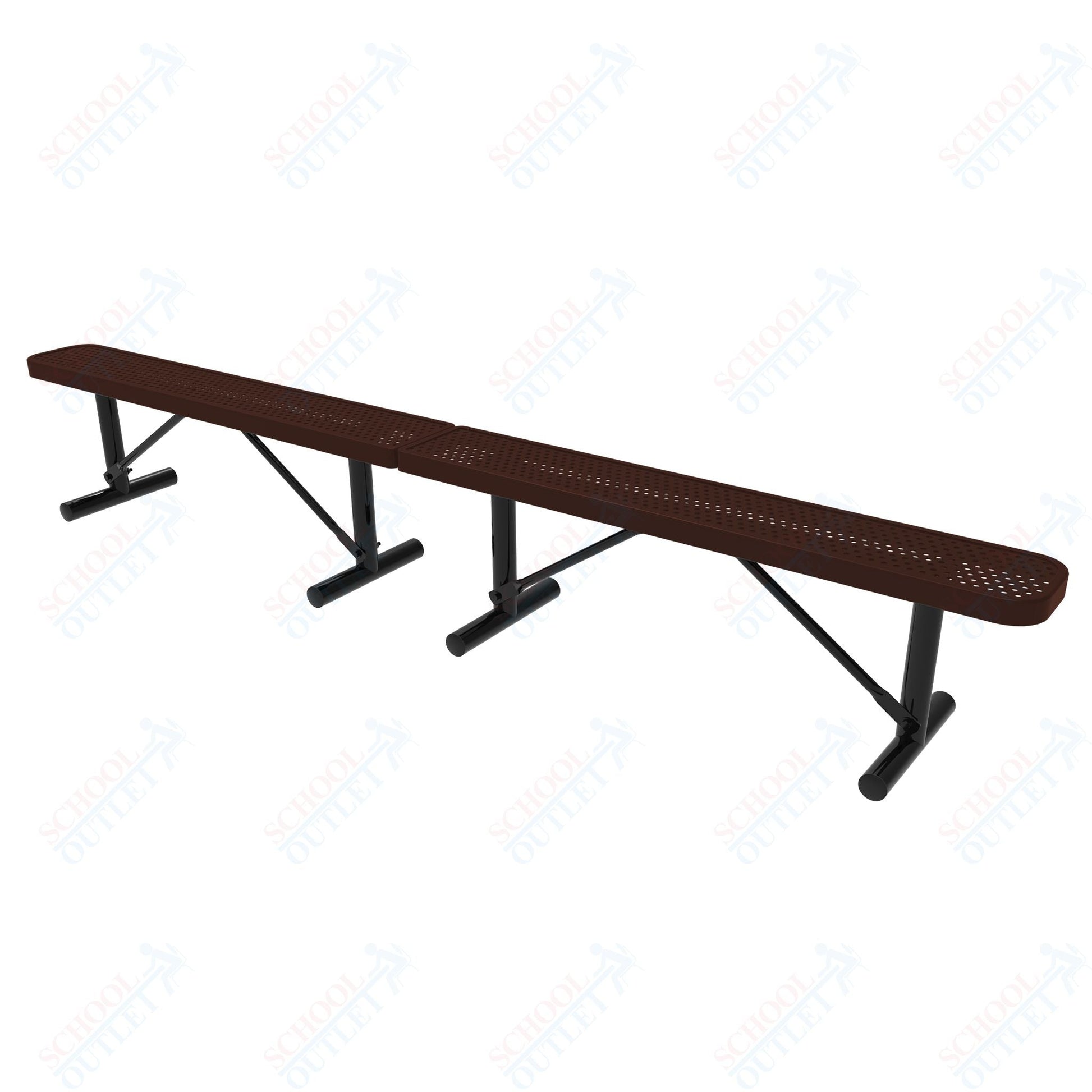 MyTcoat - Standard Portable Outdoor Bench with Back 15' L (MYT - BRT15 - 21) - SchoolOutlet