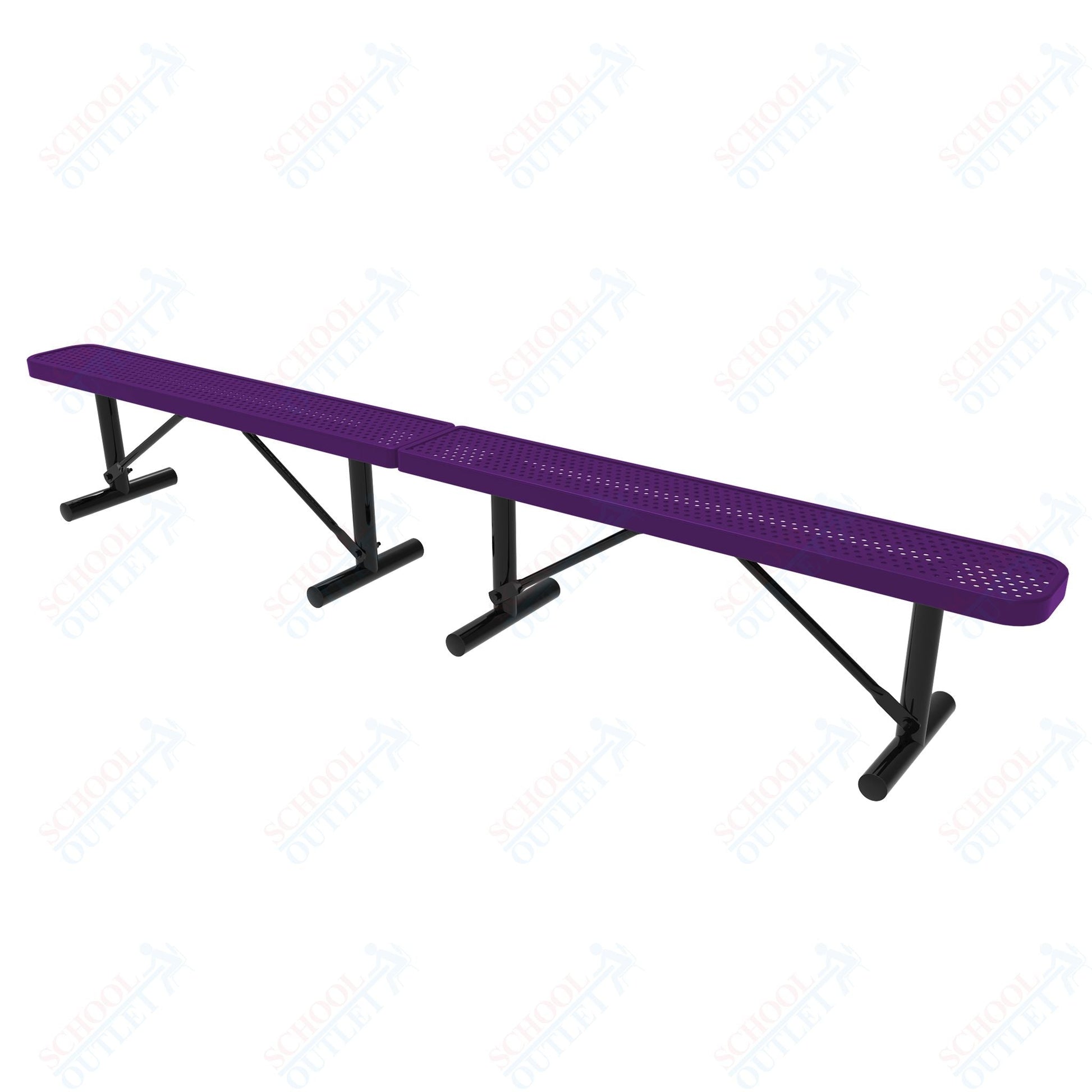 MyTcoat - Standard Portable Outdoor Bench with Back 15' L (MYT - BRT15 - 21) - SchoolOutlet