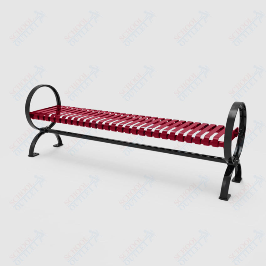 MyTcoat - Village Outdoor Bench without Back - Portable or Surface Mount 6' L (MYT - BVL06 - U - 58) - SchoolOutlet