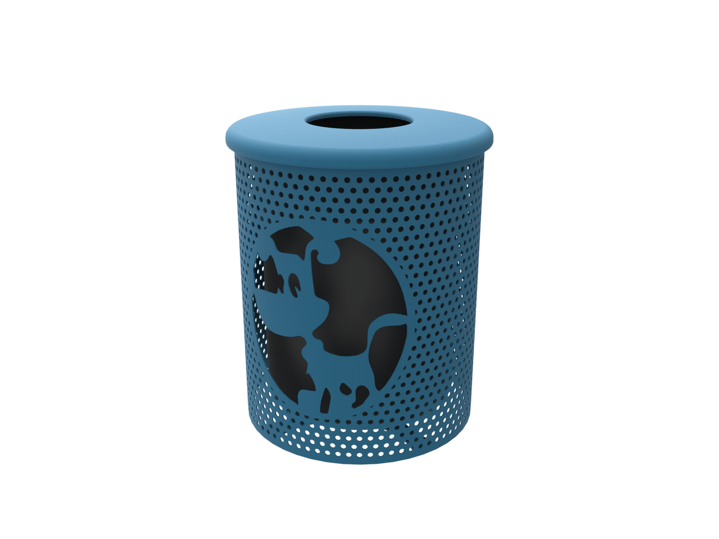 MyTcoat - Dog Themed Trash Receptacle with Flattop and Liner (MYT-DOG12) - SchoolOutlet