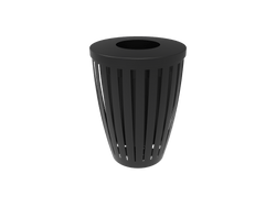 MyTcoat - 32 Gallon Downtown Portable Outdoor Trash Receptacle with Flattop 26" Diameter x 34" H (MYT-RDW32-01)