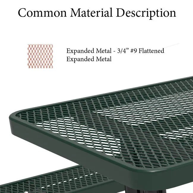 MyTcoat MYT-TOT46-012 46″ Octagon Portable Picnic Table with 2 Seat and ADA Accessible (77"W x 62"D x 30"H) - SchoolOutlet