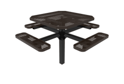 MyTcoat MYT-TOT46-12 46" Octagon Pedestal Picnic Table with Inground Mount (76"W x 76"D x 30"H)