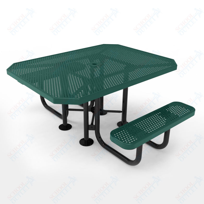 MyTcoat MYT - TOT46 - 012 46″ Octagon Portable Picnic Table with 2 Seat and ADA Accessible (77"W x 62"D x 30"H) - SchoolOutlet