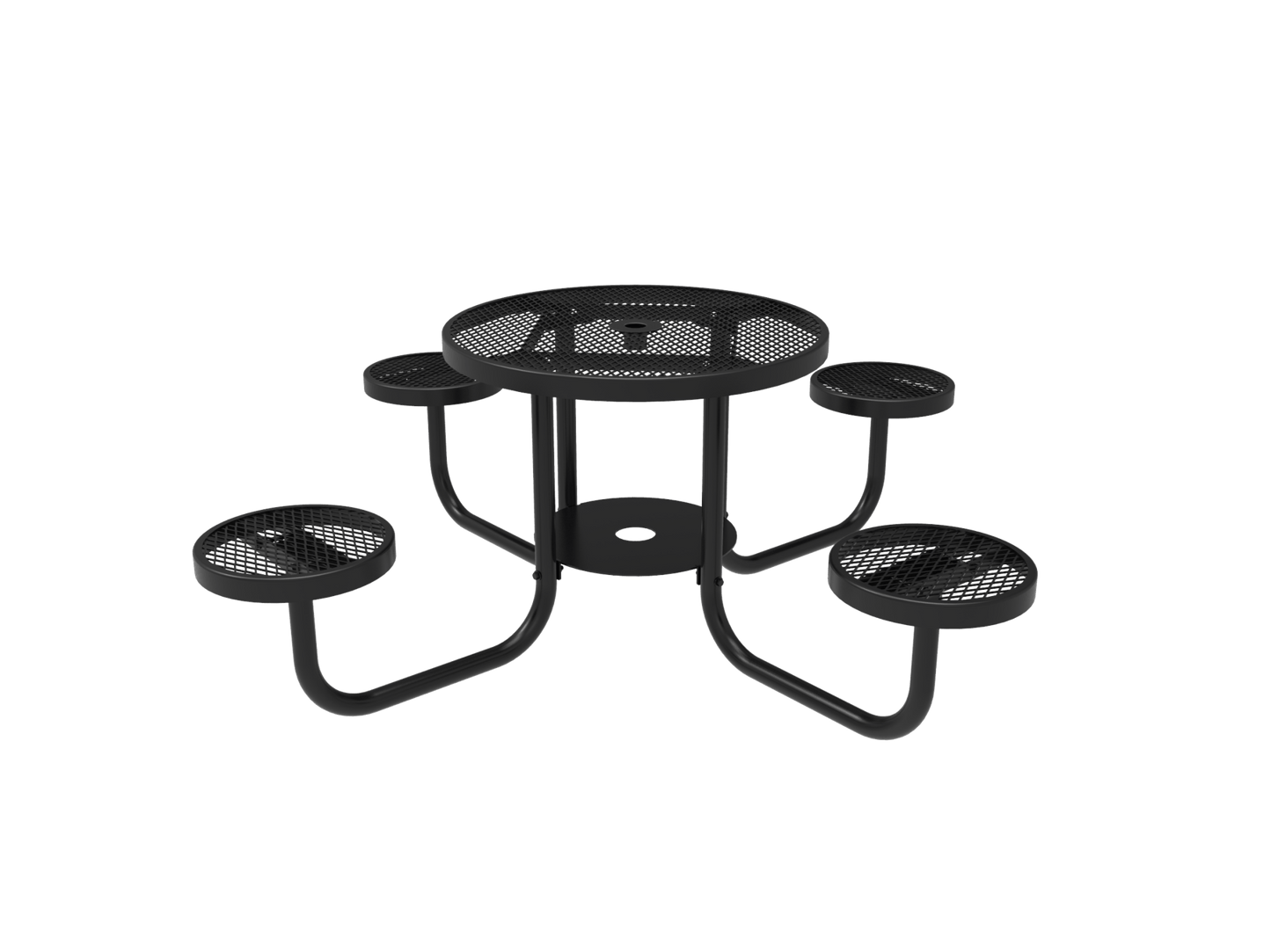 MyTcoat 36" Round Portable Patio Picnic Table - 30"H (MYT-TRD36-65) - SchoolOutlet